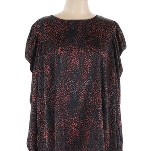 Torrid Black and Red Cheetah Blouse